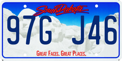 SD license plate 97GJ46