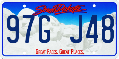 SD license plate 97GJ48