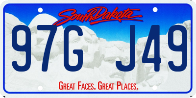 SD license plate 97GJ49