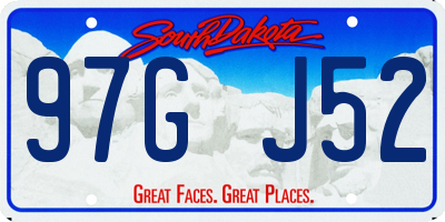 SD license plate 97GJ52