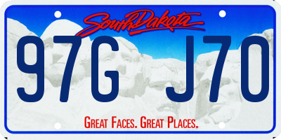 SD license plate 97GJ70