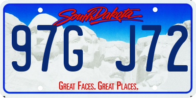 SD license plate 97GJ72