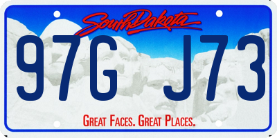SD license plate 97GJ73