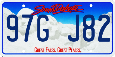 SD license plate 97GJ82