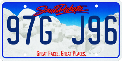 SD license plate 97GJ96