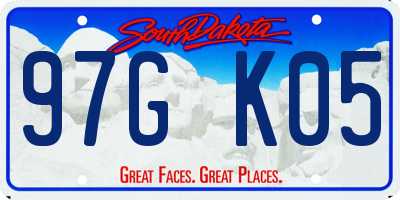 SD license plate 97GK05