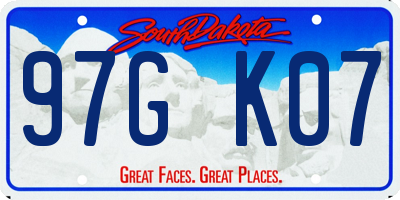 SD license plate 97GK07