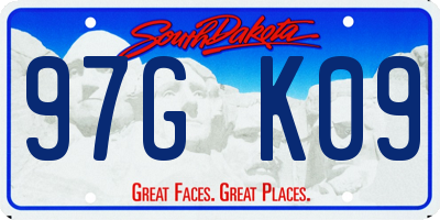 SD license plate 97GK09