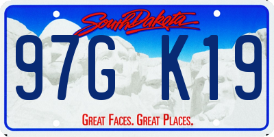 SD license plate 97GK19