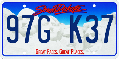 SD license plate 97GK37
