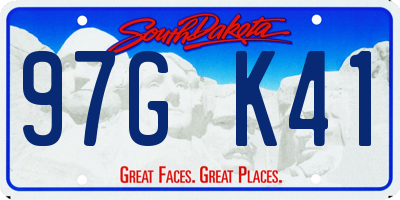 SD license plate 97GK41