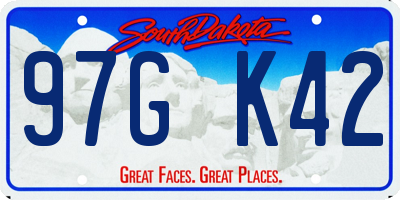SD license plate 97GK42