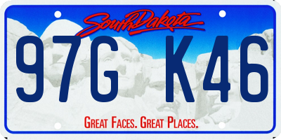 SD license plate 97GK46