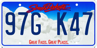 SD license plate 97GK47