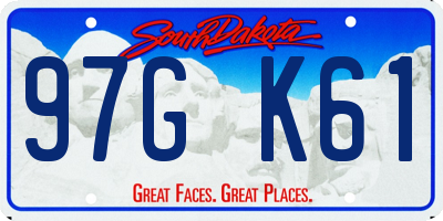 SD license plate 97GK61