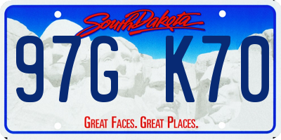 SD license plate 97GK70