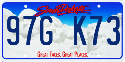 SD license plate 97GK73