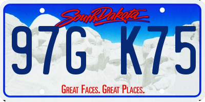 SD license plate 97GK75