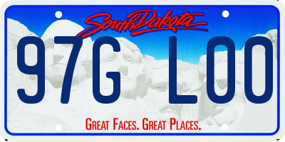 SD license plate 97GL00