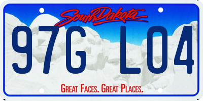 SD license plate 97GL04