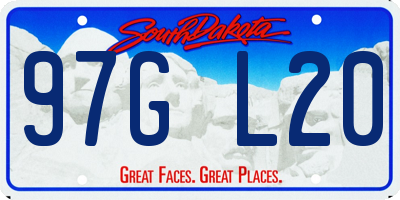 SD license plate 97GL20