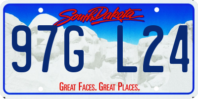 SD license plate 97GL24
