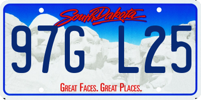 SD license plate 97GL25