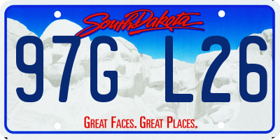 SD license plate 97GL26