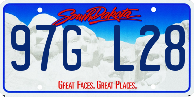 SD license plate 97GL28