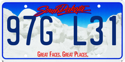 SD license plate 97GL31