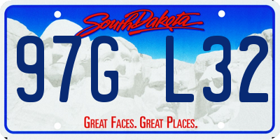 SD license plate 97GL32