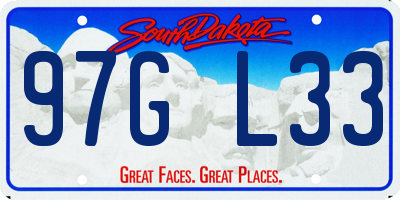 SD license plate 97GL33