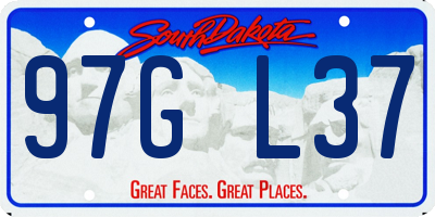 SD license plate 97GL37