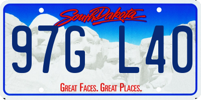 SD license plate 97GL40