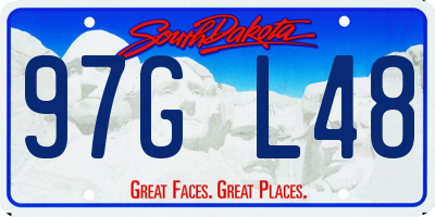 SD license plate 97GL48