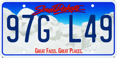 SD license plate 97GL49
