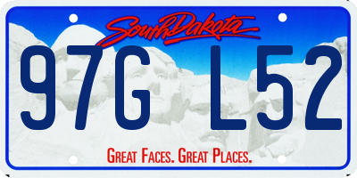 SD license plate 97GL52