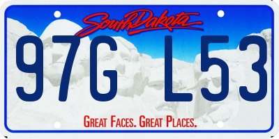 SD license plate 97GL53
