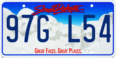 SD license plate 97GL54