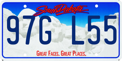 SD license plate 97GL55