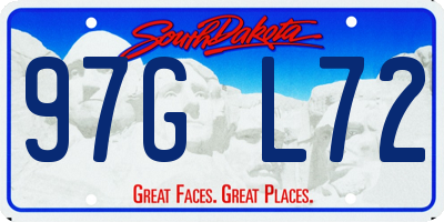 SD license plate 97GL72