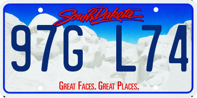 SD license plate 97GL74