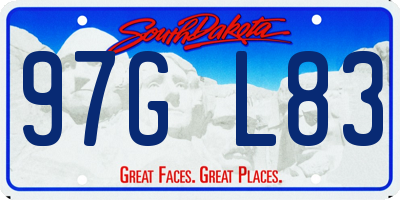 SD license plate 97GL83