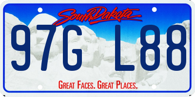 SD license plate 97GL88