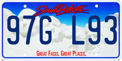 SD license plate 97GL93