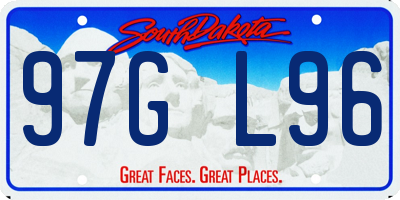 SD license plate 97GL96