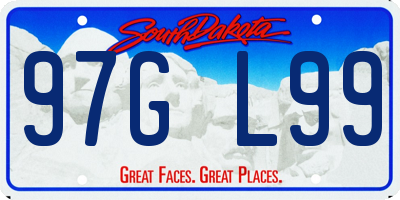 SD license plate 97GL99