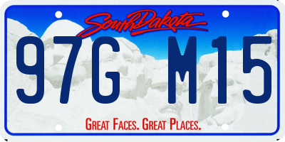 SD license plate 97GM15