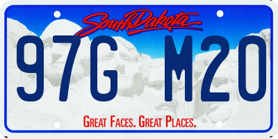 SD license plate 97GM20