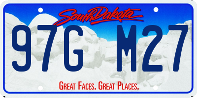 SD license plate 97GM27